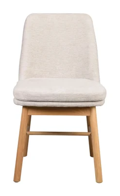 Amesbury stol ljusbeige tyg/ekben