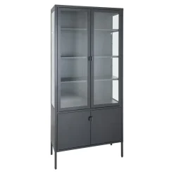 Brisbane Vitrinskåp 80 cm – Svart Metall