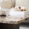 BROOKSVILLE SOFFBORD KVADRATISKT BRUN MARMOR