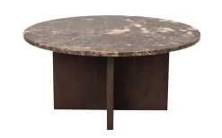 BROOKSVILLE SOFFBORD RUND BRUN MARMOR