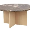 BROOKSVILLE SOFFBORD RUND VITPIGMENTERAD/BRUN MARMOR 90cm