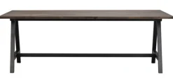 Carradale matbord 220 brun ek/A-ben svart met