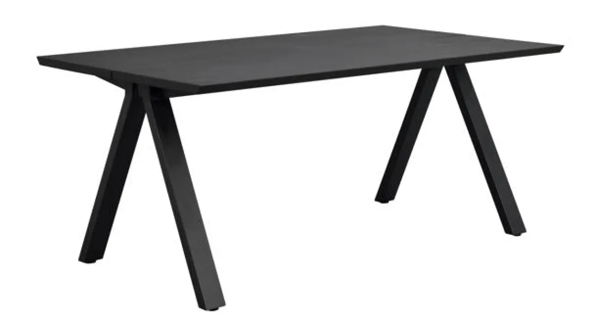 Carradale matbord 170 svart ek/V-ben svart met
