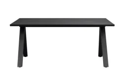 Carradale matbord 170 svart ek/V-ben svart met