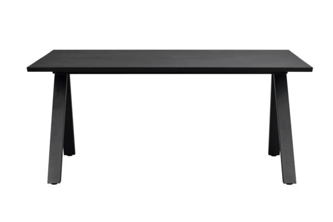 Carradale matbord 170 svart ek/V-ben svart met