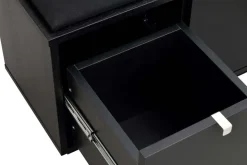 CONFETTI BÄNK EK/SVART 2-LÅDOR