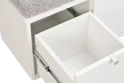 CONFETTI BÄNK VIT/LJUSGRÅ 2-LÅDOR