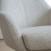 Conroe fåtölj ljusbeige tyg/beige metall snurr