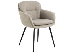 Dora karmstol – beige tyg