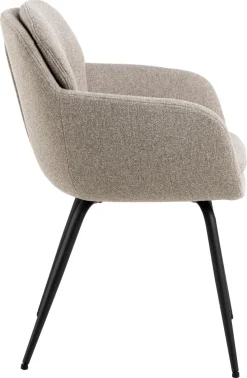 Dora karmstol – beige tyg