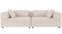 Falkner soffa 3-sits ljusbeige tyg Oscar #1 (k3)