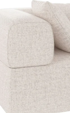 Falkner soffa 3-sits ljusbeige tyg Oscar #1 (k3)
