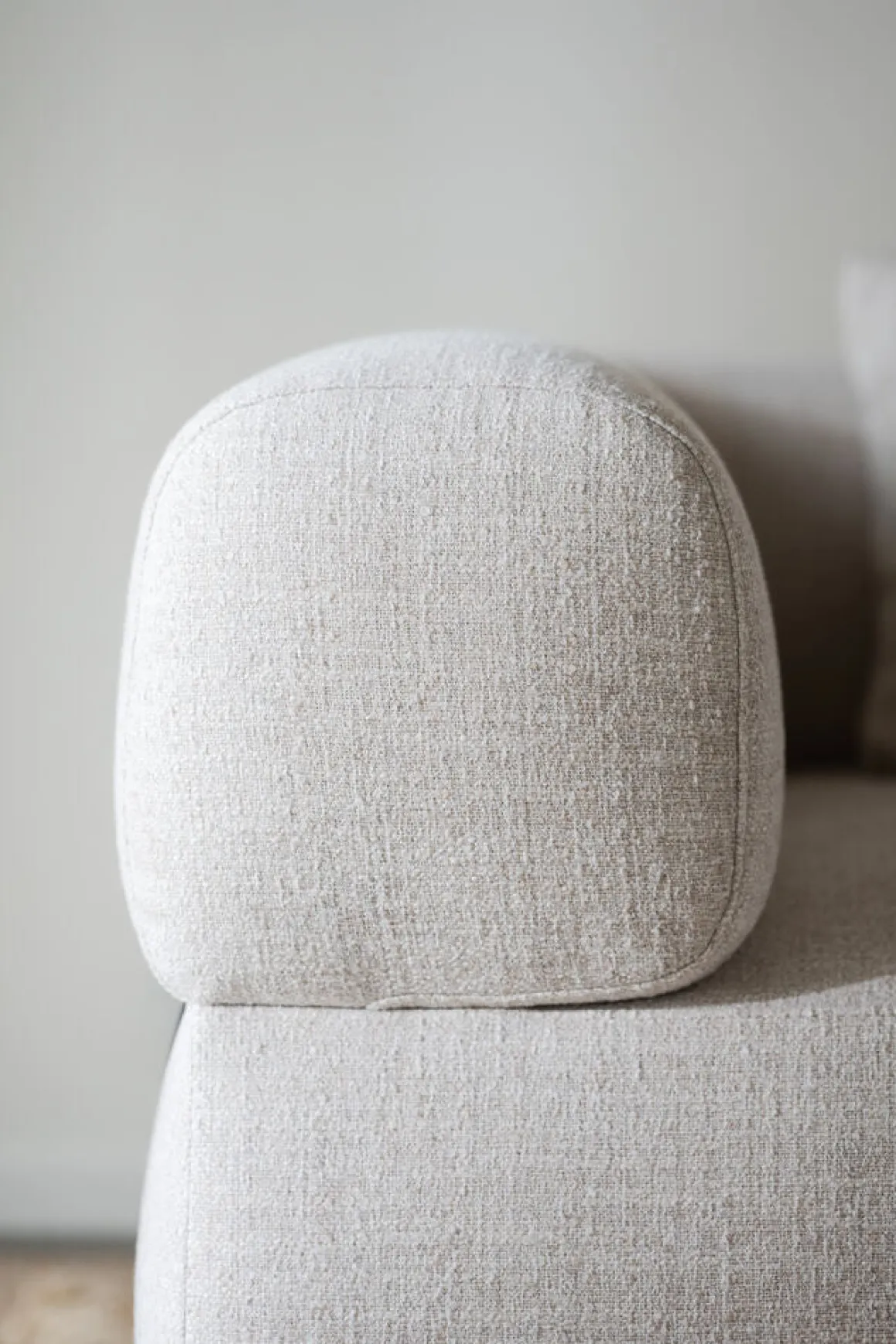 Falkner soffa 3-sits ljusbeige tyg Oscar #1 (k3)