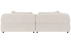 Falkner soffa 3-sits ljusbeige tyg Oscar #1 (k3)
