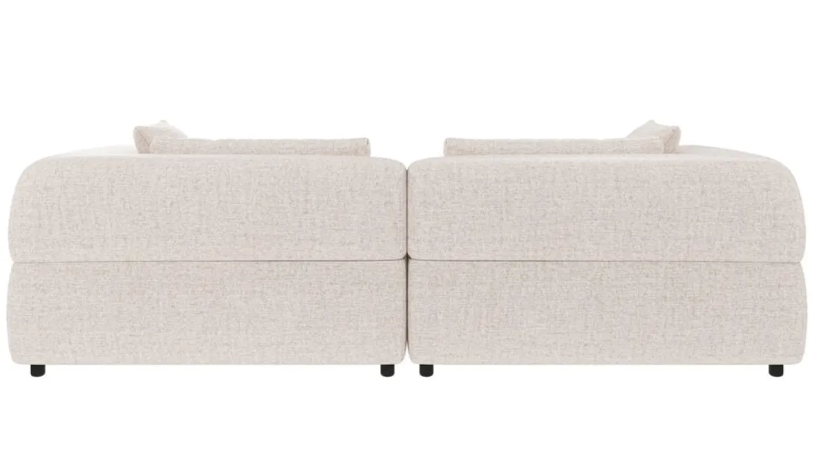 Falkner soffa 3-sits ljusbeige tyg Oscar #1 (k3)