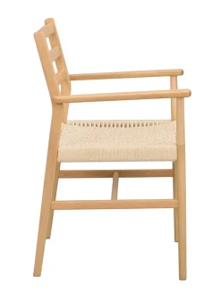 Harlan Karmstol Ek/ljusbeige