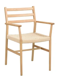 Harlan Karmstol Ek/ljusbeige