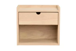 Hillmond väggskåp/sängbord 1L 40 vitpigmenterad ek