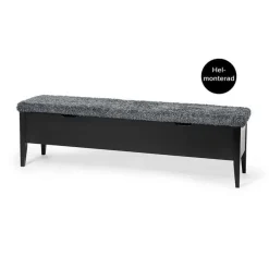KLINTE BÄNK 160 SVART/FÅRPÄLS