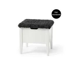 KLINTE BÄNK 45 VIT/FÅRPÄLS