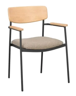 Maymont Karmstol Ek/mörkbeige/svart