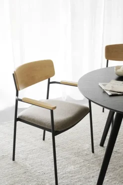Maymont Karmstol Ek/mörkbeige/svart