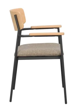 Maymont Karmstol Ek/mörkbeige/svart