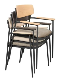 Maymont Karmstol Vitpigmenterad/mörkbeige/svart