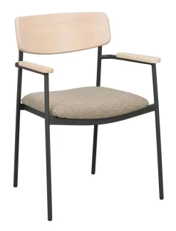Maymont Karmstol Vitpigmenterad/mörkbeige/svart
