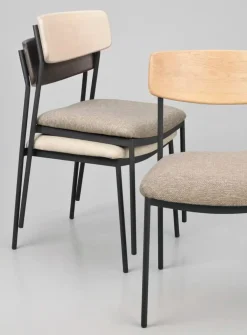 Maymont Stol Vitpigmenterad/mörkbeige/svart