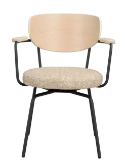 Merrick Karmstol – Mörkbeige/Vitpigmenterad/Svart (Snurr)