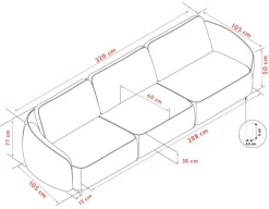 Norris 4-sits Soffa tyg Brenda