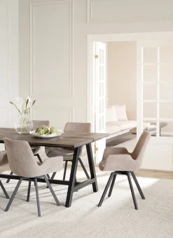 NORWELL KARMSTOL BEIGE/SVART