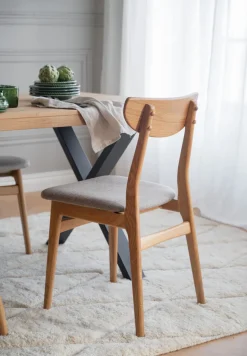 Rodham stol ek/grå-beige