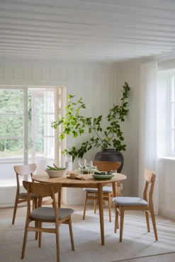 Rodham stol ek/grå-beige