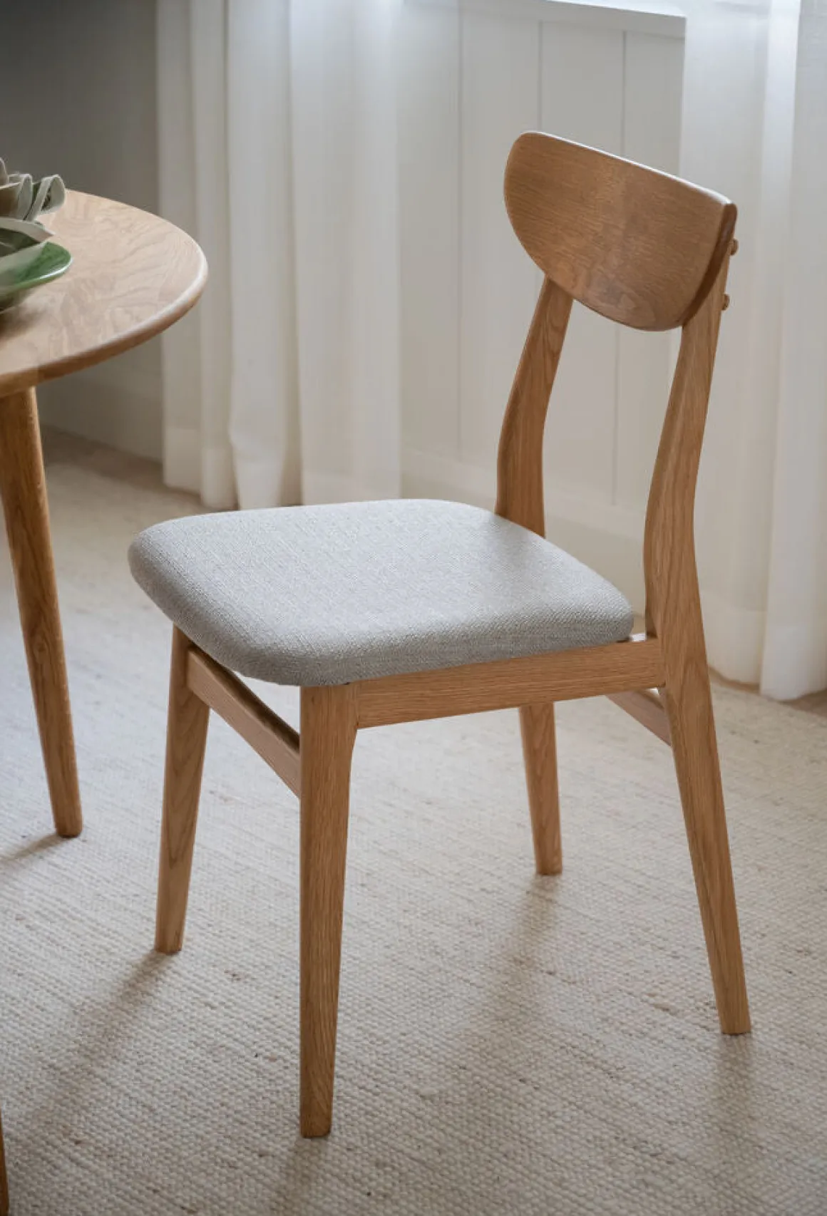 Rodham stol ek/grå-beige