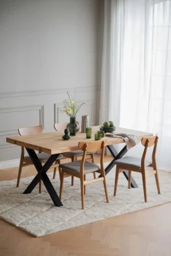 Rodham stol ek/grå-beige