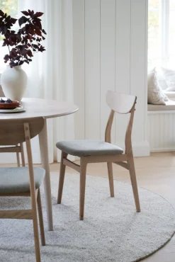 Rodham stol vitpigment ek/grå-beige