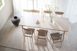 Rodham stol vitpigment ek/grå-beige