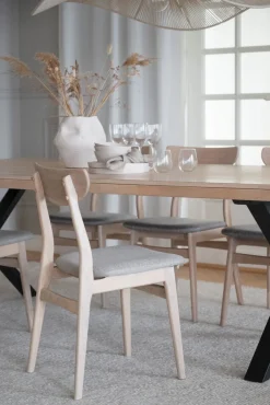 Rodham stol vitpigment ek/grå-beige
