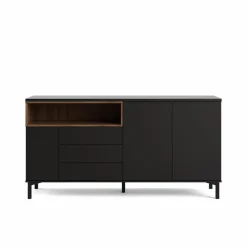 Roomers Sideboard Svart/Valnöt