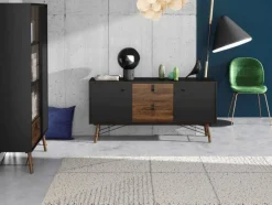 RY SIDEBOARD SVART/VALNÖT 86006