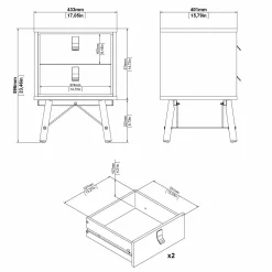 Ry Sängbord Hickory