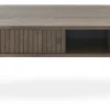 SLIDE Soffbord Oval 120×60 cm Brunlackad