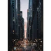 Tavla In the City,80x120, glas m ram