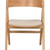 Waterton karmstol ek/beige tyg