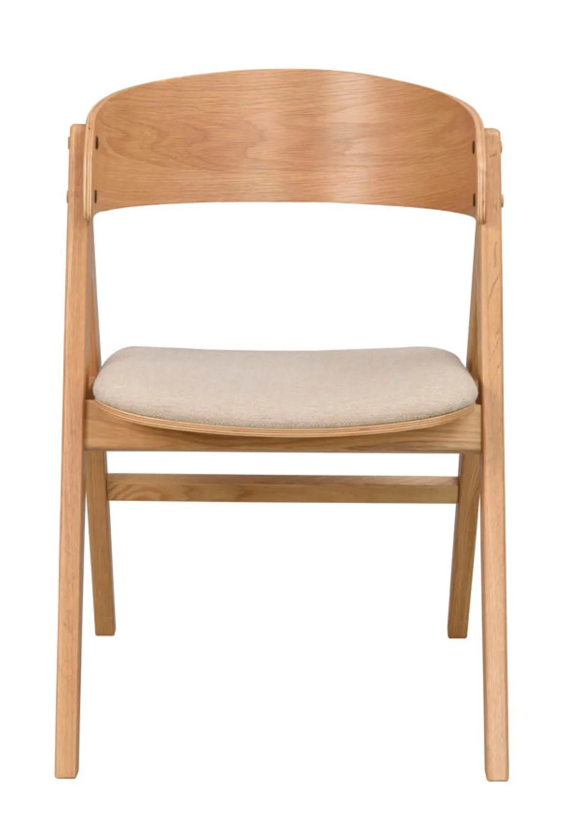 Waterton karmstol ek/beige tyg