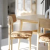 Wolcott stol ek/brunt läder-textil