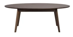 Yumi soffbord ovalt 130x65 brun ek